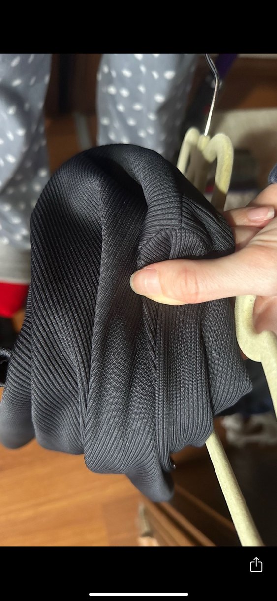 Uzun Kollu Füme Antrasit Salaş Elbise - Görsel 4