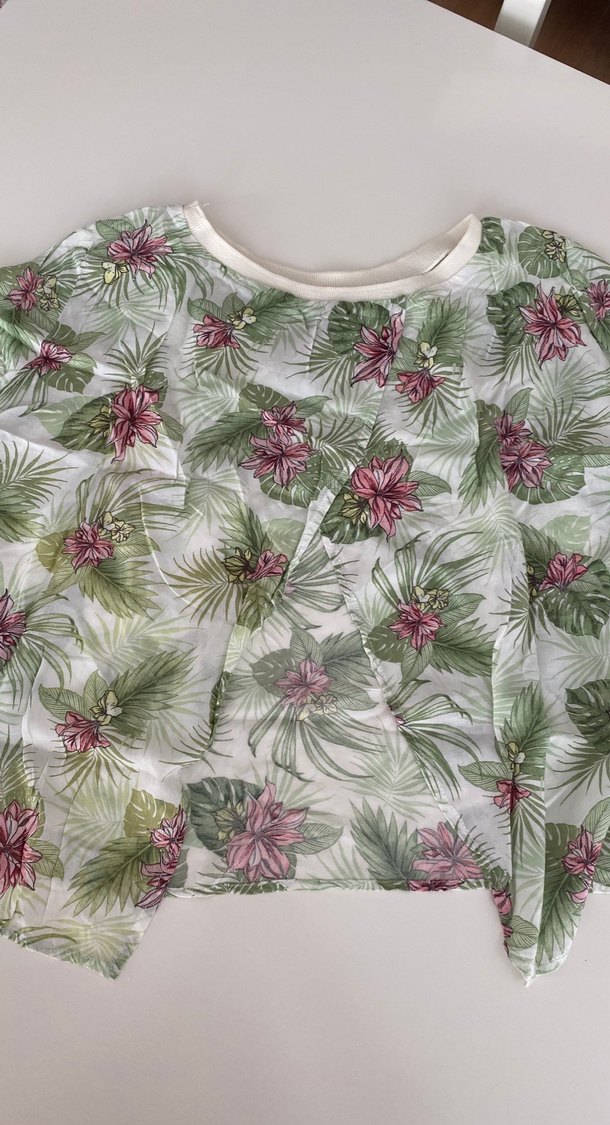 Yeşil Desenli Bohem Kadın Bluz - Görsel 3