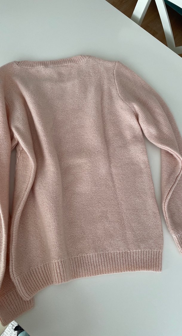 Pembe Bohem Örgü Kadın Kazak - Görsel 2