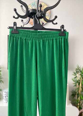 l Beden Alt üst takım Yeşil Kadın Gömlek pantolon