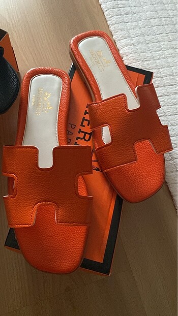 Diğer Hermes turuncu terlik 37