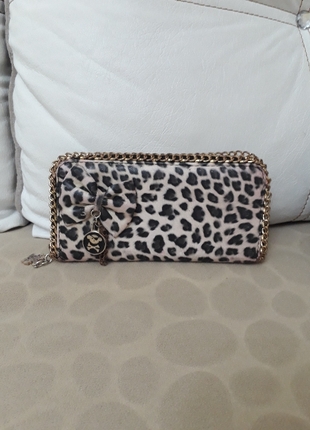 leopar desen cüzdan 