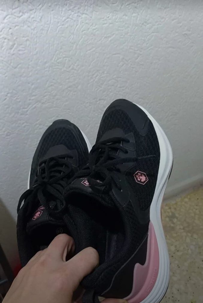 Kadın Siyah Yılan Desenli Platform Spor Ayakkabı - Görsel 2