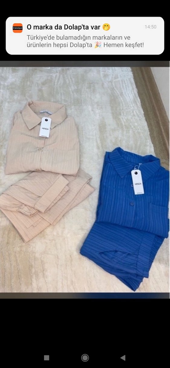 Bej Düğmeli Uzun Kollu Keten Gömlek ikili takim - Görsel 3