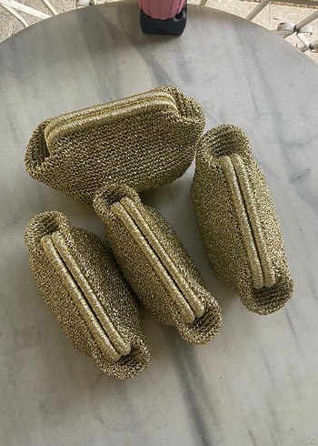 Zara Metalik ip çanta