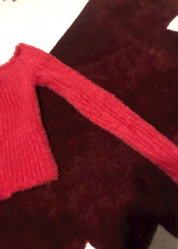 Kırmızı Kadın Triko Kazak - Görsel 2