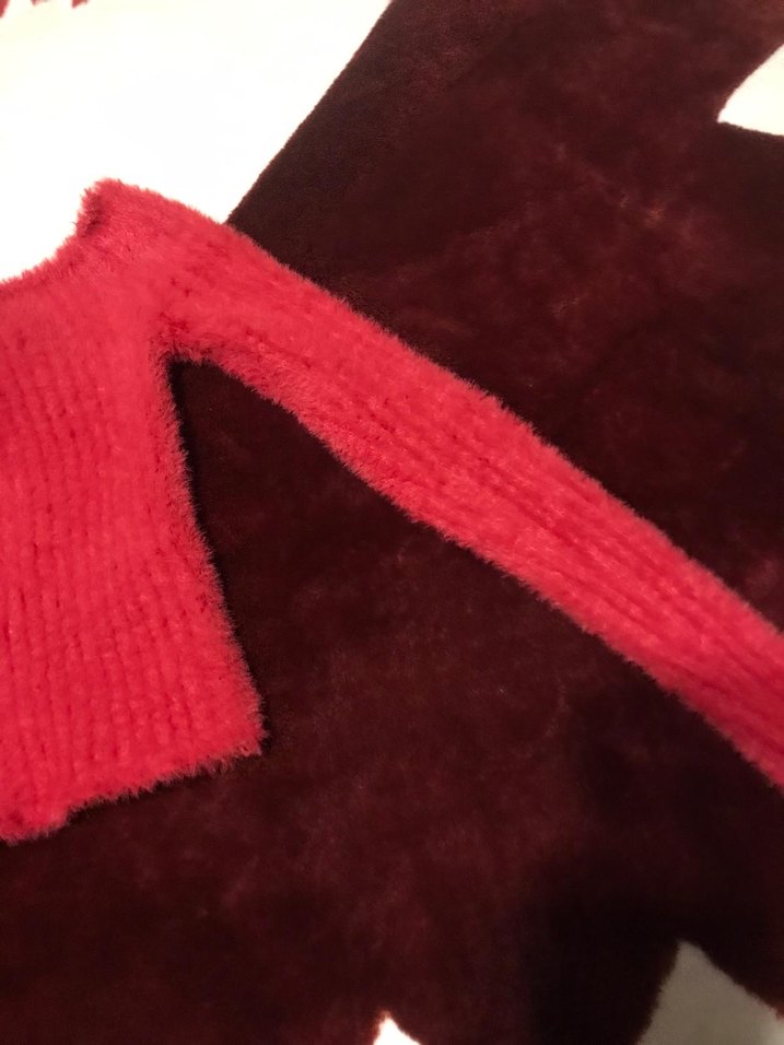 Kırmızı Kadın Triko Kazak - Görsel 2