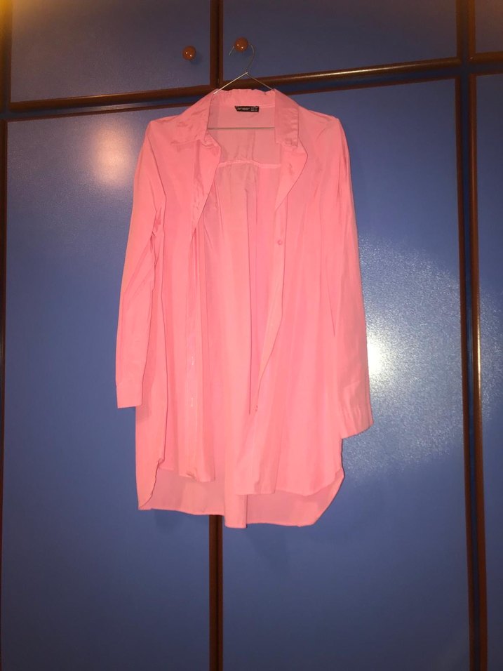 Pembe Midi Kadın Gömlek - Görsel 2