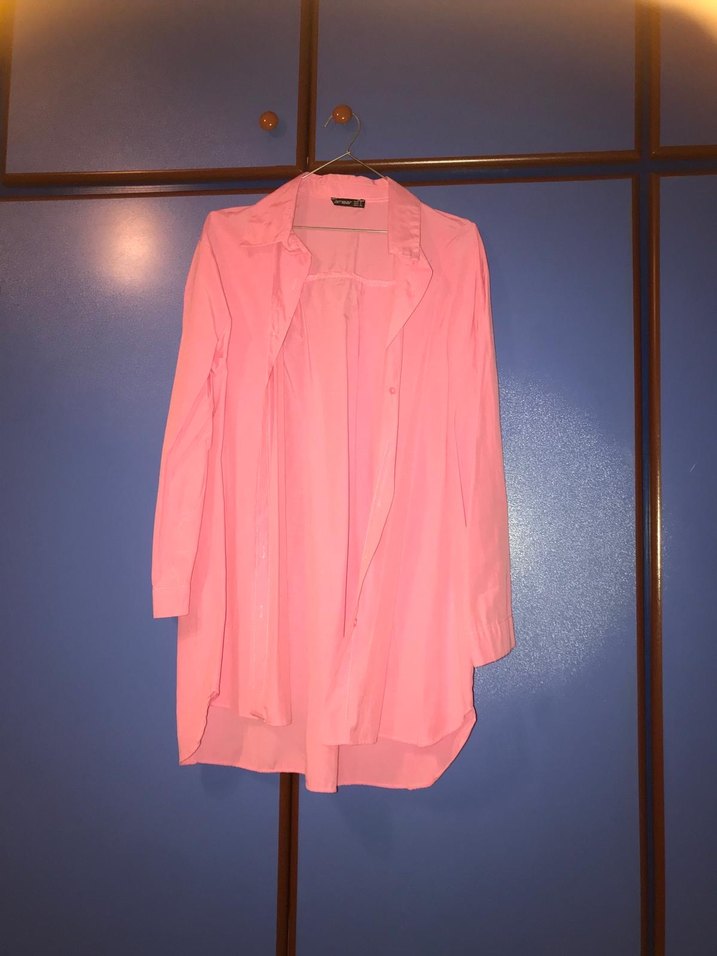 Pembe Midi Kadın Gömlek - Görsel 3