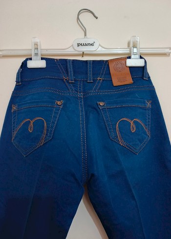 Trendyol & Milla Düğmeli Lacivert Midi Kadın Kot Pantolon
