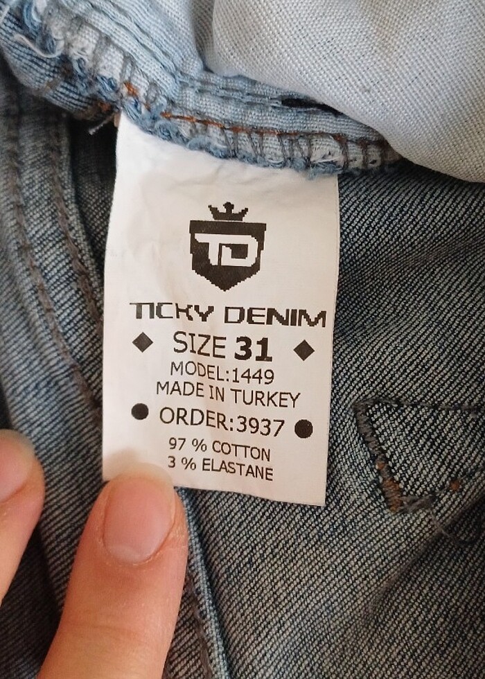 yamalı dar paça pantolon  - Görsel 3