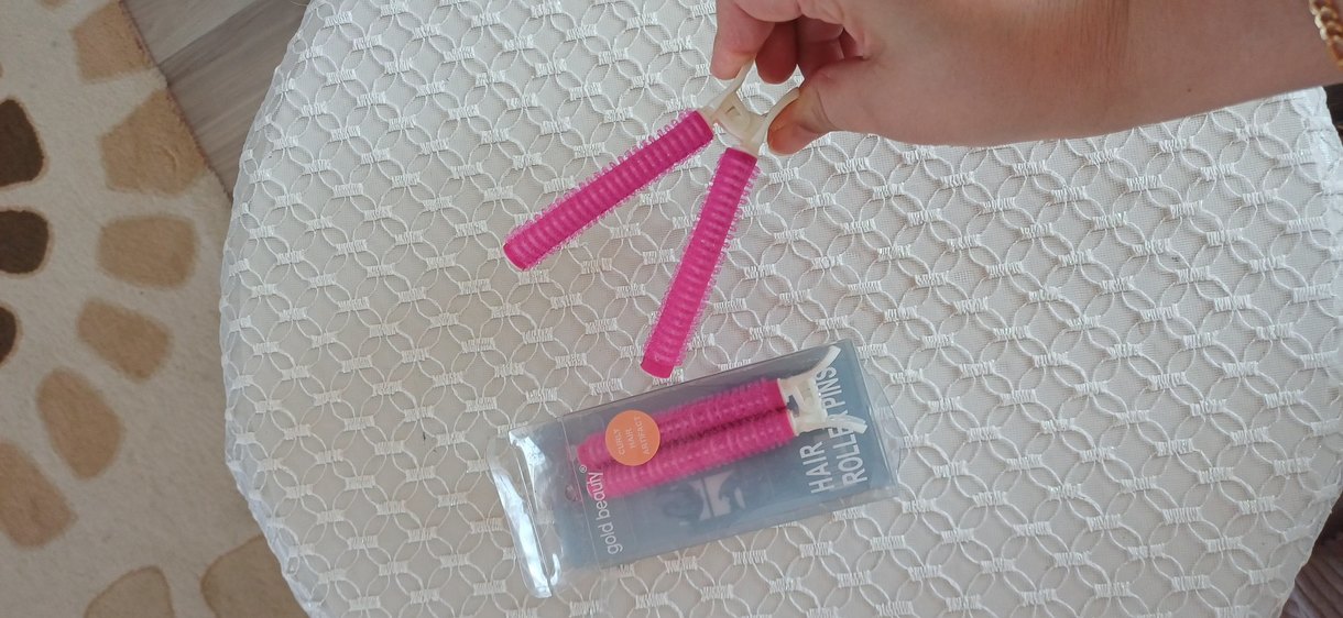 Pembe saç kabartma tokası, bigudi, saç aksesuarı - Görsel 4