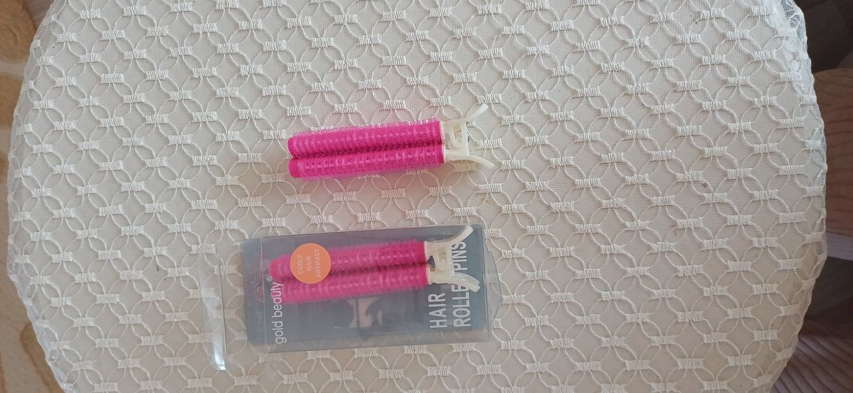 Pembe saç kabartma tokası, bigudi, saç aksesuarı - Görsel 3