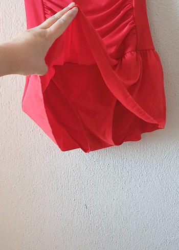 Parlak Kırmızı Drapeli Mini Mayo - Görsel 3