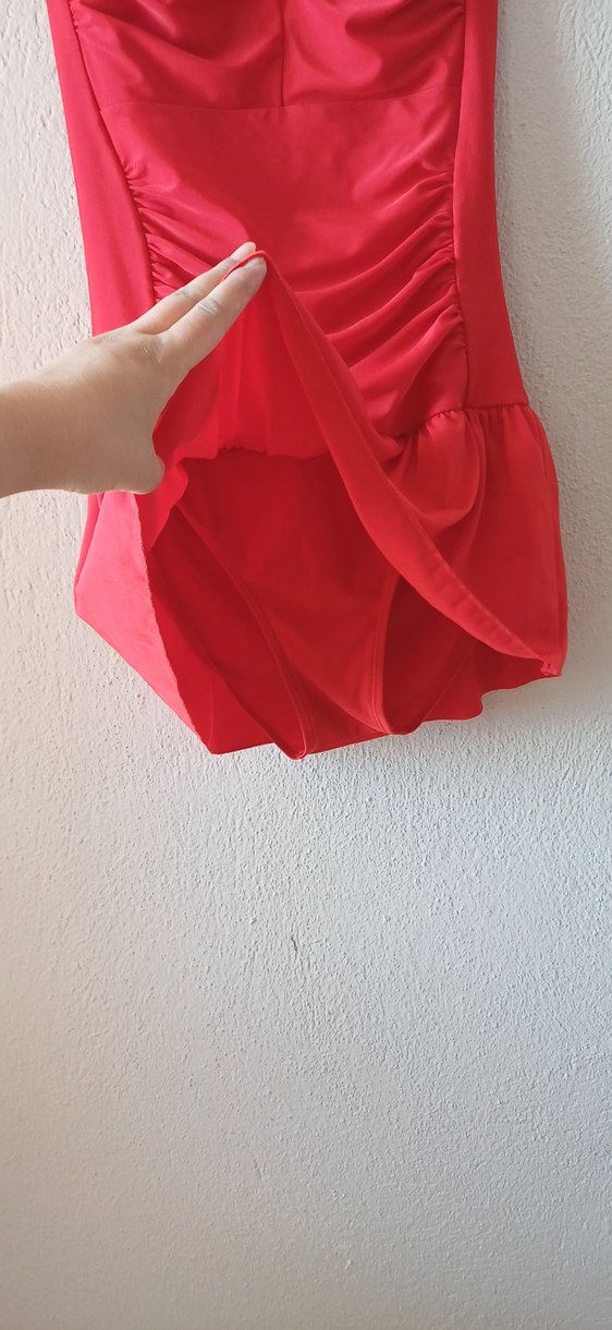 Parlak Kırmızı Drapeli Mini Mayo - Görsel 3