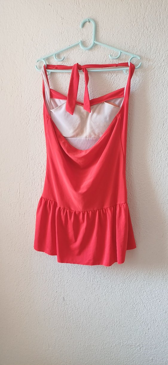 Parlak Kırmızı Drapeli Mini Mayo - Görsel 2