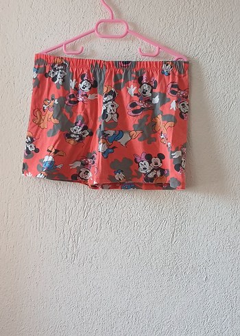 Renkli Mickey Mouse Kadın Kısa Pijama Takımı - Görsel 6