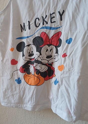 xl Beden Renkli Mickey Mouse Kadın Kısa Pijama Takımı