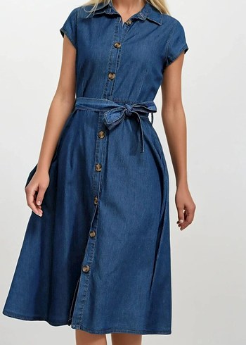 kot gömlek elbise - Görsel 3