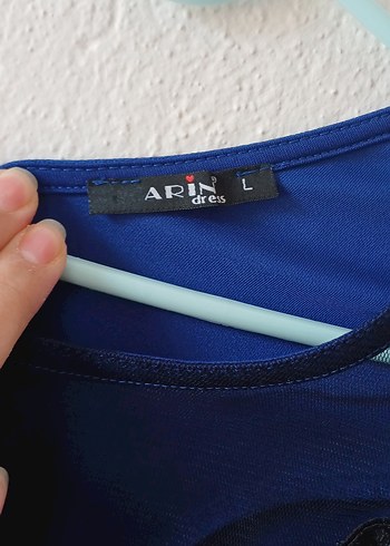 Drapeli V Yakalı Lacivert Uzun Balık Abiye Elbise - Görsel 3