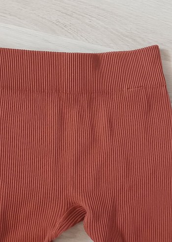 Koyu Kahverengi Pamuklu Tayt - Görsel 3