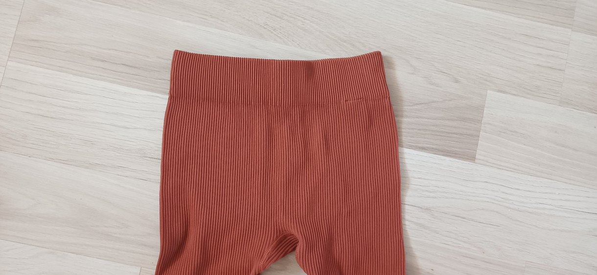 Koyu Kahverengi Pamuklu Tayt - Görsel 3