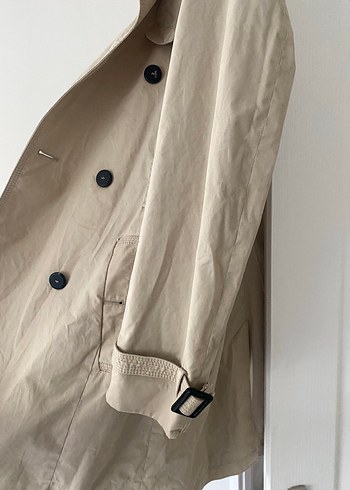 Bej Midi Kadın Trençkot - Görsel 6