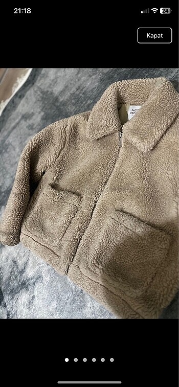 Pull and bear yünlü mont