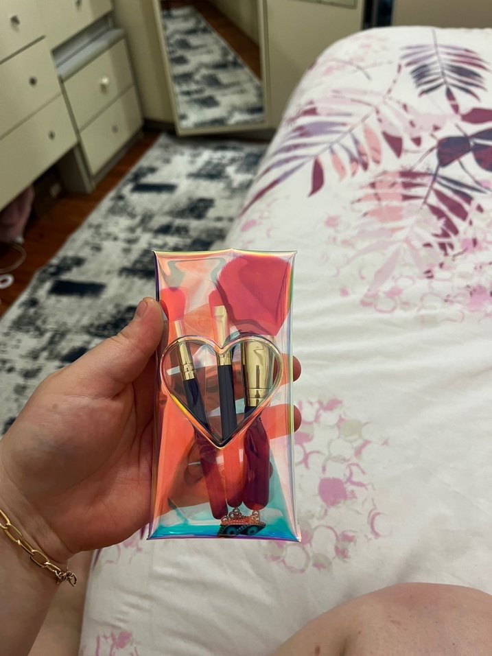 Lacivert Nazar Boncuklu 3lü Fırça Seti - Görsel 3