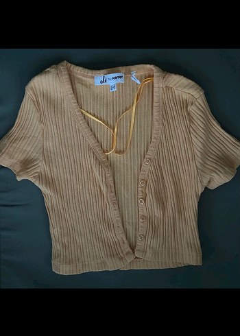 Düğmeli Crop Top - Görsel 5