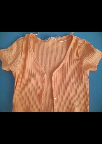 Düğmeli Crop Top - Görsel 4