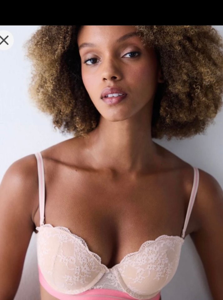 Pembe Dantel Detaylı Sütyen - Görsel 2