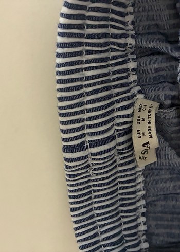 Kadın Çizgili Pilili Pantolon - Görsel 2