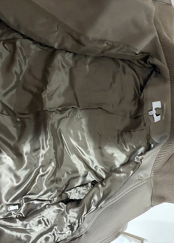 Bej Yüksek Yakalı Midi Kadın Ceket - Görsel 2