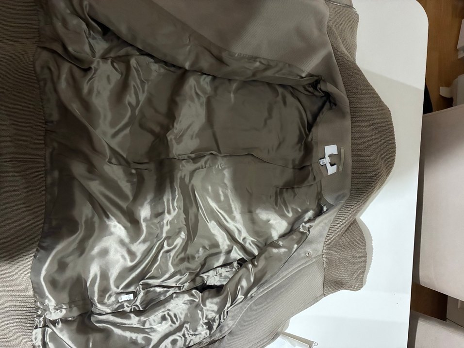 Bej Yüksek Yakalı Midi Kadın Ceket - Görsel 2