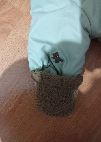 Kapüşonlu Bebek Astronot Mont.Ayı Desenli. 1 yada 2 kez giyildi. - Görsel 3