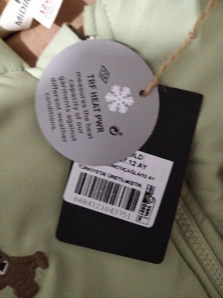 Kapüşonlu Bebek Astronot Mont.Ayı Desenli. 1 yada 2 kez giyildi. - Görsel 5