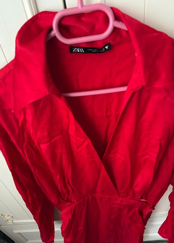 Kırmızı Midi Kadın Elbise - Görsel 3