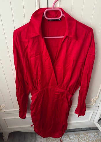 Kırmızı Midi Kadın Elbise - Görsel 2