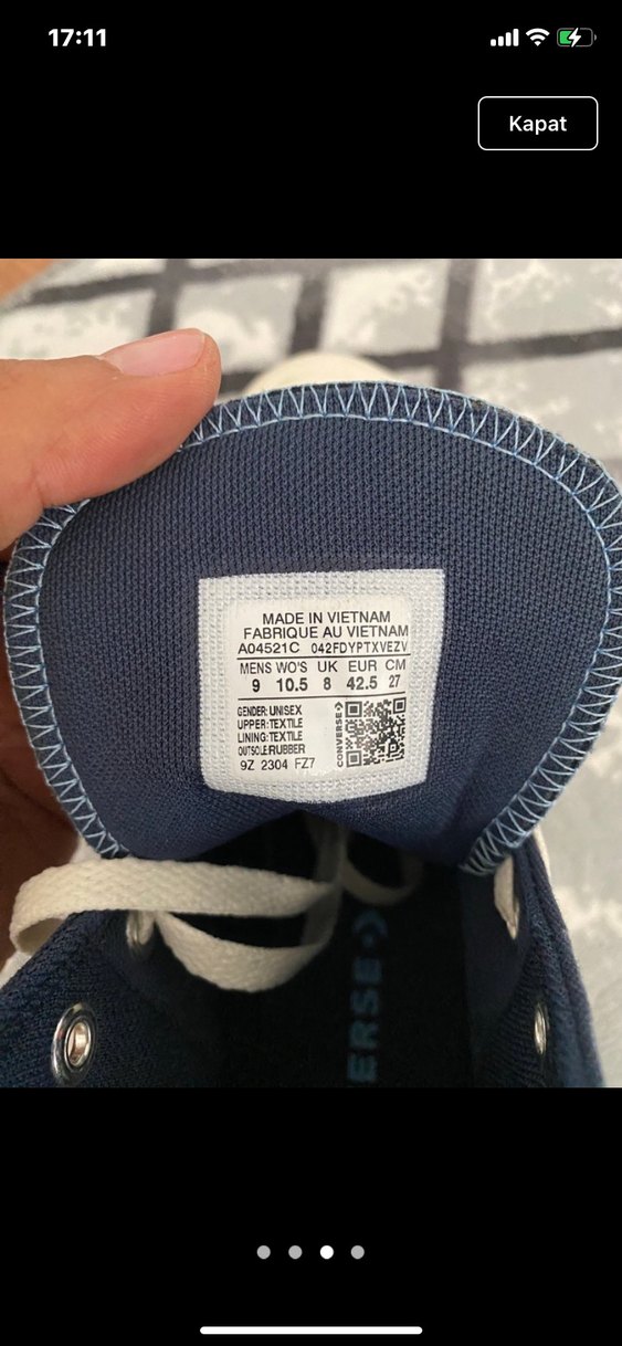 Converse Lacivert Baskılı Spor Ayakkabı - Görsel 3