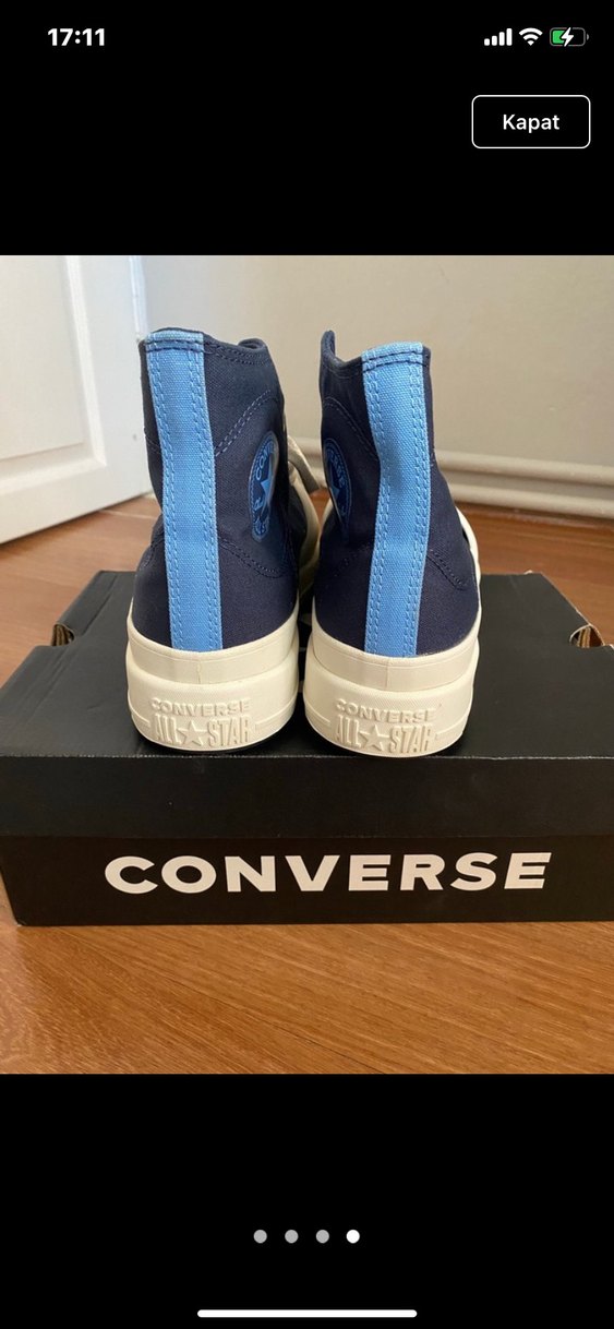 Converse Lacivert Baskılı Spor Ayakkabı - Görsel 4