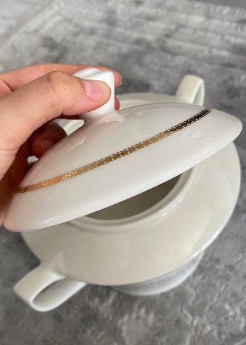 Kütahya porselen çorba tenceresi - Görsel 5