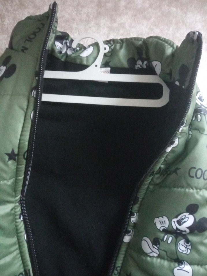 Kapüşonlu, Fermuarlı Erkek Çocuk Yeşil Yelek - Görsel 5