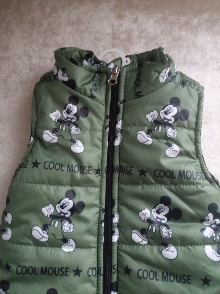 Kapüşonlu, Fermuarlı Erkek Çocuk Yeşil Yelek - Görsel 2