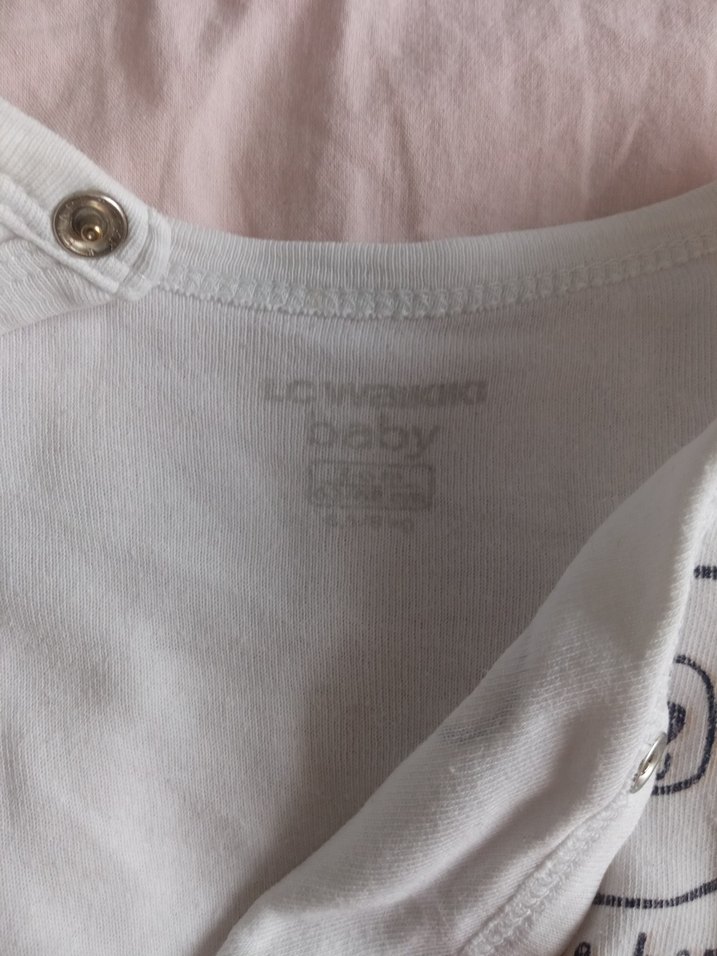 Uzun Kollu Beyaz Pamuklu Bebek Takımı. LC Waikiki. - Görsel 4