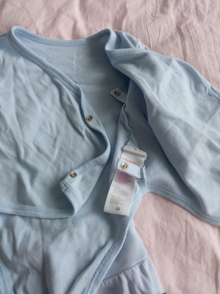 Pamuklu Mavi Bebek Takımı Uzun Kollu.  kitikate ikili takim - Görsel 4