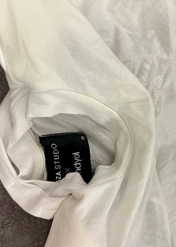 Beyaz Keten Straplez Hamile Üst - Görsel 2