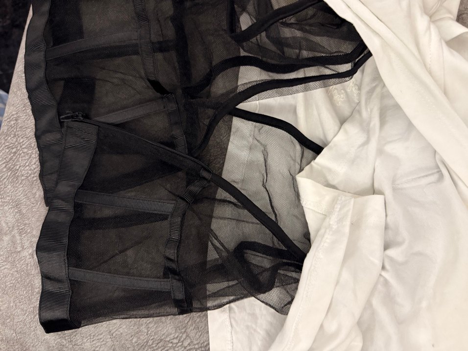 Beyaz Keten Straplez Hamile Üst - Görsel 3