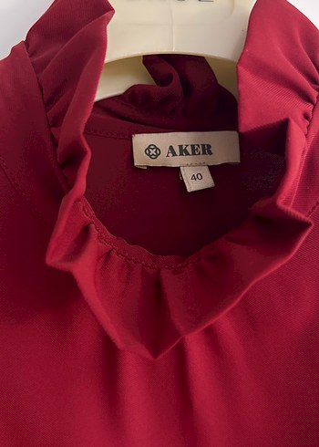 40 Beden Bordo Uzun Kollu Yüksek Yakalı Uzun Tunik