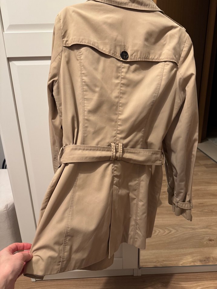 Bej Midi Kadın Trençkot - Görsel 4